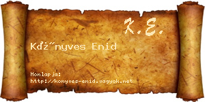 Könyves Enid névjegykártya